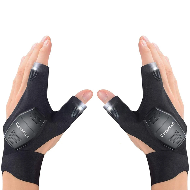 Fingerless™ LED Flashlight Gloves