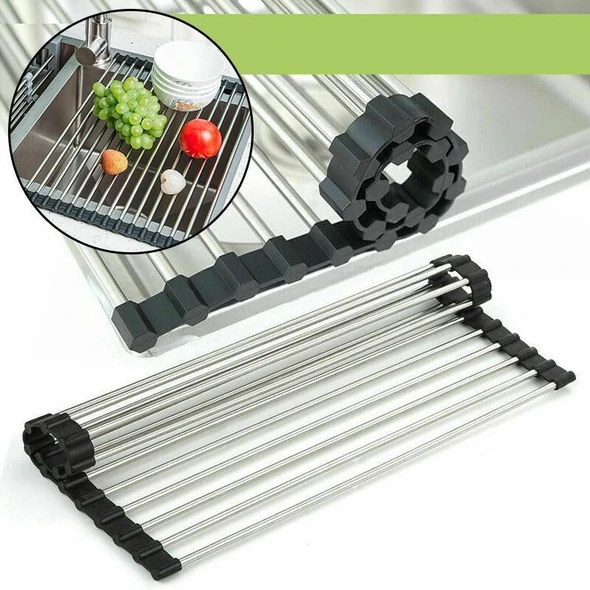 ROOLDY™ Kitchen Dish Drying Rack Over Sink Roll-up