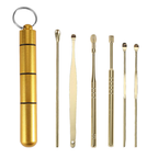 DEENDO™ 6pcs set Stainless Steel Ear Pick Ear Wax Remover Cleaner Tool Rose Gold