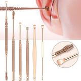 DEENDO™ 6pcs set Stainless Steel Ear Pick Ear Wax Remover Cleaner Tool Rose Gold