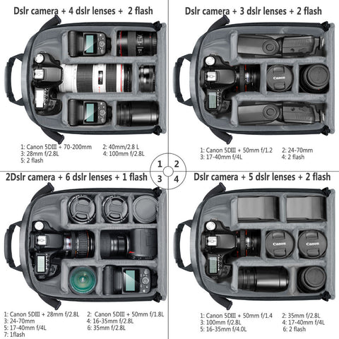 ''JEDS™'' DSLR Camera Lens Backpack