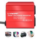 ''DAPOWER™'' Dual USB Car Power Inverter 300W DC 12V To AC 110V